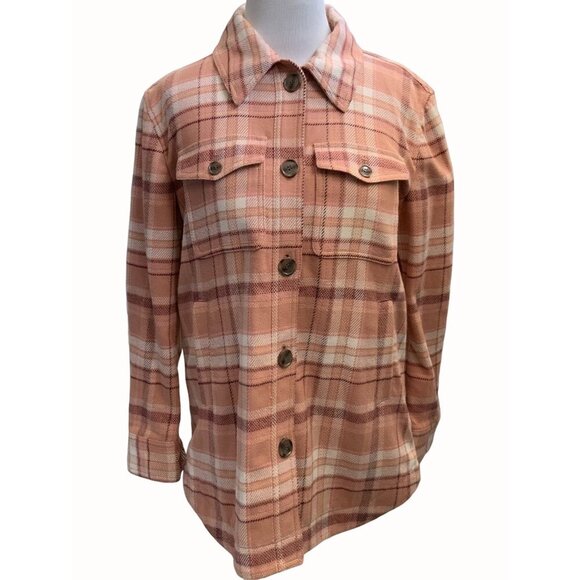 Ann Taylor Loft Plaid Swing Button Down Swing Plaid Shirt Jacket NEW XS - Picture 3 of 10